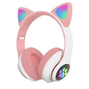 Cat Ear Bluetooth slúchadlá s mikrofónom pre deti, ružové