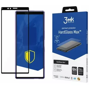 Ochranné sklo 3MK HardGlass Max Sony Xperia 1 black, FullScreen Glass  (5903108149129)