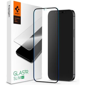 Spigen Glass FC HD tvrdené sklo iPhone 12 / 12 Pro čierne