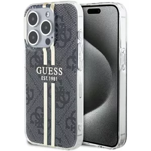 Kryt Guess GUHCP15LH4PSEGK iPhone 15 Pro 6.1" black hardcase IML 4G Gold Stripe (GUHCP15LH4PSEGK)