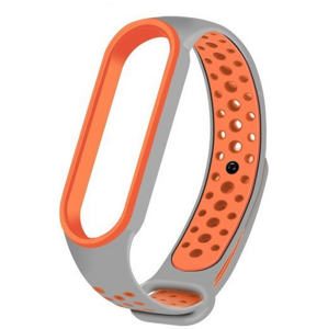 Náhradný remienok na Xiaomi Mi Band 3/4 oranžovo-šedý