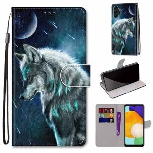 Knižkové puzdro Trendy Cross case Nočný vlk – Samsung Galaxy A13