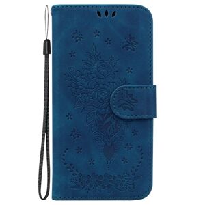 Peňaženkové puzdro Embossing Pattern Kytica modré – Honor 90 Lite
