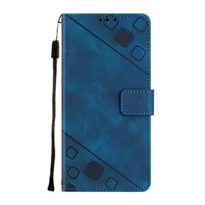 Peňaženkové puzdro Embossing Pattern Square modré – Motorola Moto G13 / G23 / G53 5G