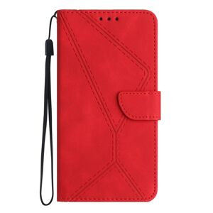 Peňaženkové puzdro Embossing Pattern Stitchy case červené – Oppo A78 4G