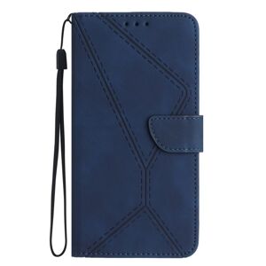Peňaženkové puzdro Embossing Pattern Stitchy case modré – Oppo A78 4G