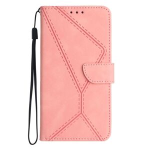 Peňaženkové puzdro Embossing Pattern Stitchy case ružové – Motorola Edge 40 Neo