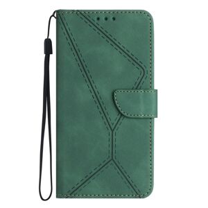 Peňaženkové puzdro Embossing Pattern Stitchy case zelené – Oppo A78 4G