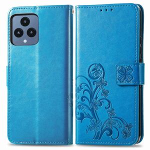 Peňaženkové puzdro Embossing Pattern Štvorlístok modré  – T Phone / T Phone