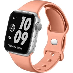 SWISSTEN silikónový remienok na Apple Watch 42/44/45/49mm oranžovo-ružový