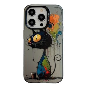 Zadný kryt na mobil Oil Painting case Čierna Mačka – Apple iPhone 15 Pro