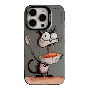 Zadný kryt na mobil Oil Painting case Jediaca mačka – Apple iPhone 15 Pro Max