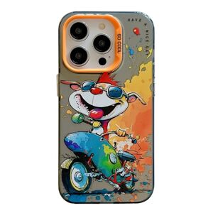 Zadný kryt na mobil Oil Painting case Pes Motorkár – Apple iPhone 15 Pro Max
