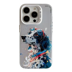Zadný kryt na mobil Oil Painting case Škvrnitý Pes – Apple iPhone 15 Pro