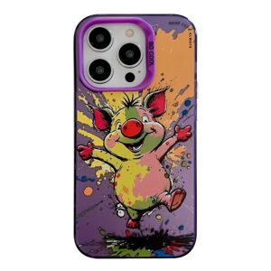 Zadný kryt na mobil Oil Painting case Veselé Prasiatko – Apple iPhone 15 Pro