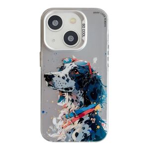 Zadný kryt na mobil Oil Painting case Škvrnitý pes – Apple iPhone 15